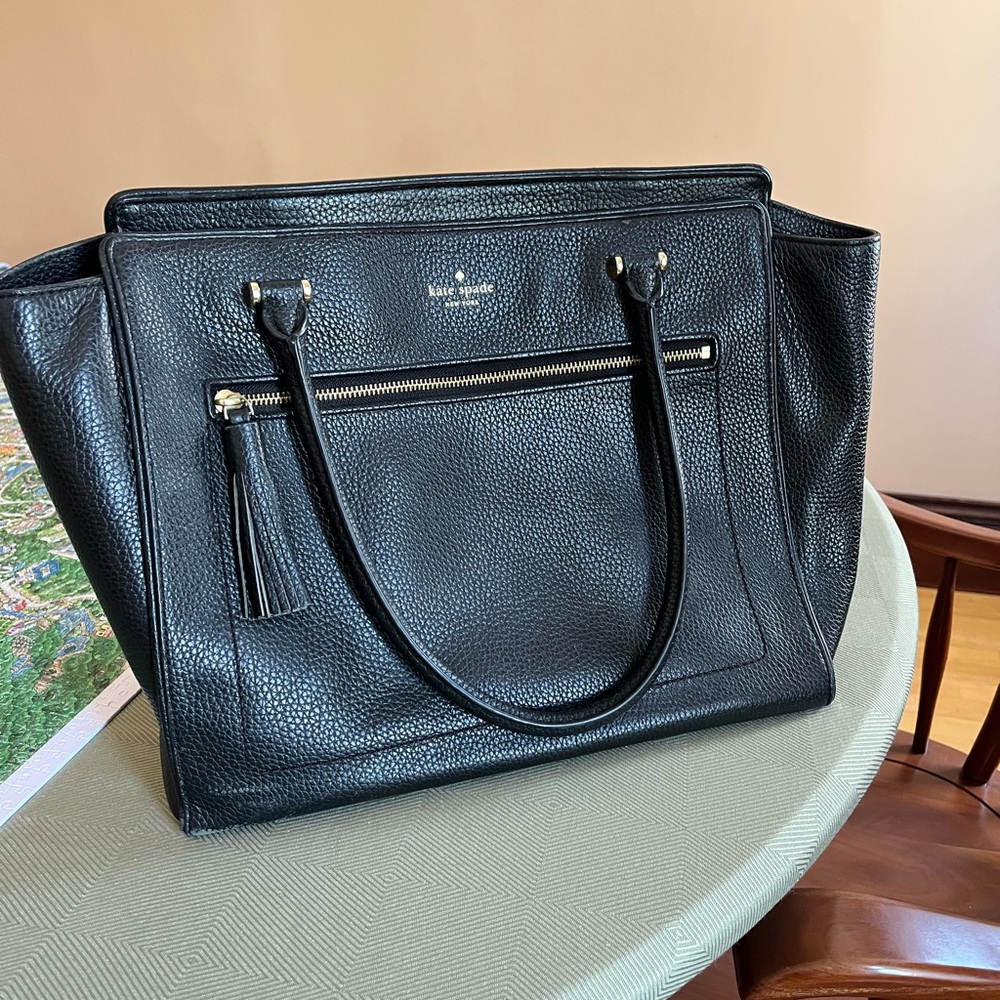 Kate Spade Black Leather Tote